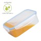 Recipiente Hermetico Plastico Rectangular 800 ml. 20.5x13x6 (Alt.) cm.