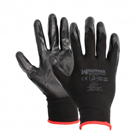 Guantes Nitrilo / Nylon Impregnado 6" (Par)