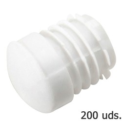 Contera Plastico Redonda Interior Blanca Para Tubo Exterior Ø 20 mm. Bolsa 200 Unidades