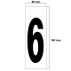 Numero Adhesivo 46x140 mm. Nº 6 / 9