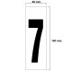 Numero Adhesivo 46x140 mm. Nº 7