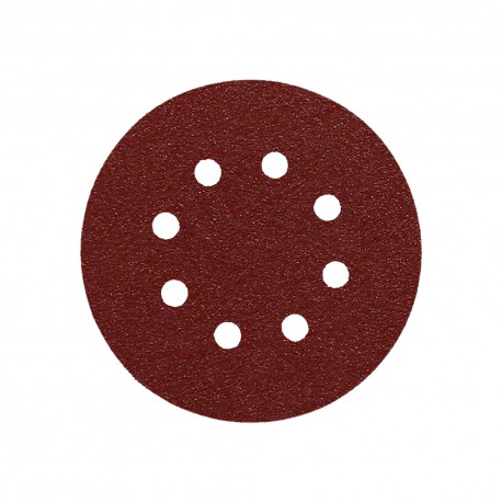 Lija Recambio Velcro Disco Ø 125 mm. con Agujeros Grano 80 (10 Piezas)