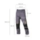 Pantalones Largos DeTrabajo, Multibolsillos, Resistentes, Rodilla Reforzada, Gris/Amarillo Talla 46/48 L (Slim Fit)