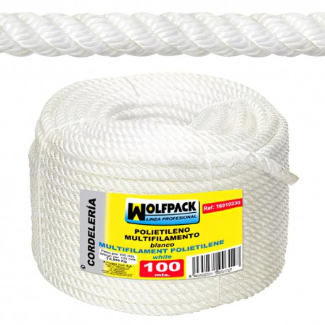 Cuerda Polipropileno Multifilamento (Rollo 100 m.) 8 mm.