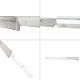 Cuchillo Husky Jamonero 25 cm. Hoja Acero Inoxidable, Cuchillo Jamon, Cuchillo Cortar Jamon Mango Ergonomico Blanco