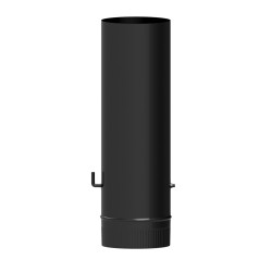 Wolfpack Tubo de Estufa Acero Vitrificado Negro Ø 110 mm. Con llave Estufas de Leña, Chimenea, Alta resistencia, Color Negro