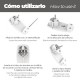 Clavija Enchufe Ultraplano 7 mm. con Asas De Extraccion 16 A - 250 V. Tras Muebles, 3 Cables, Toma Schuko