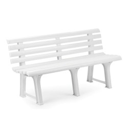 Banco Jardin Resina Blanco 145x49 cm.