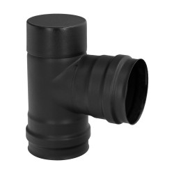 Te con Tapa Estufa Pellet Vitrificado Ø80 Mm 90°