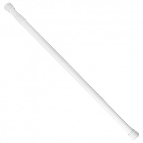 Barra Para Cortina Ducha Extensible Aluminio Blanco 125 a 220 cm.