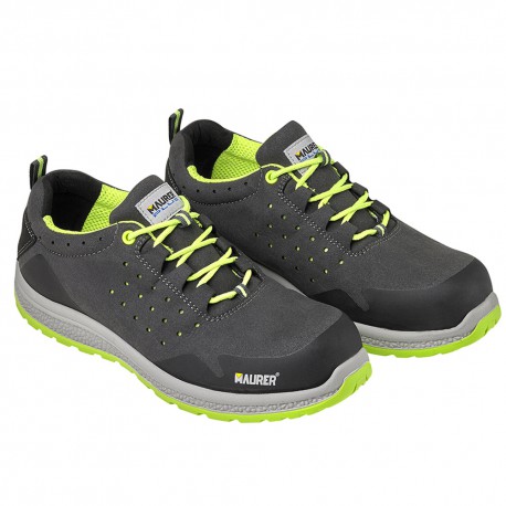 Deportiva Seguridad Maurer S1 Modelo Resia Antideslizante con Suela Composite y Resistencia a los Hidrocarburos Talla 41.