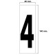 Numero Adhesivo 46x140 mm. Nº 4