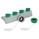 Adaptador Manguera Plastico 3/4" - 1" 4 Vias, Distribuidor 4 vias, Divisor Manguera, Ajuste Independiente, Tomas 1/2+Adaptador