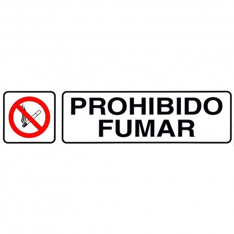 Rotulo Adhesivo 250x63 mm. Prohibido Fumar