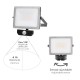 Foco Led Plano 10 Watt. Luz Blanca 4000º K IP 65 800 Lumenes Con Sensor de Presencia