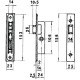 Cerradura Lince 5553 Aluminio 14 mm.